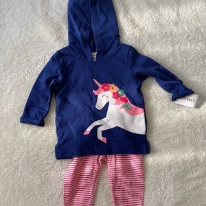 Carters two piece hoodie and pant set 6M